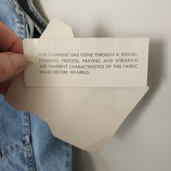 VINTAGE SQUEEZE JEANS FITTED BUTTON UP FITTED DENIM HALTER/TAN TOP WMS SZ 12 NWT - Picture 4 of 13